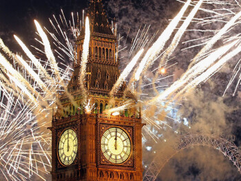 fuochi artificio nye londra