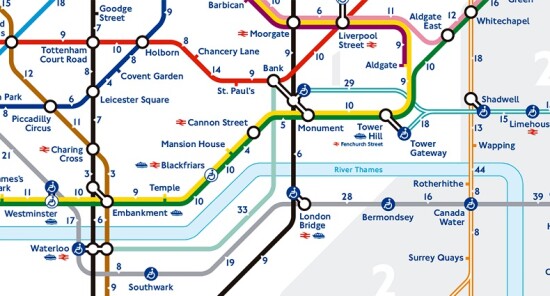 Mappe di Londra da stampare: Metropolitana, treni, bus e battelli