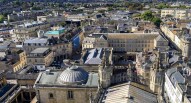 Bath prospettiva sui monumenti