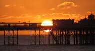 Brigton tramonto sul mare