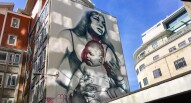 Bristol street art donna con bambino