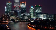 Canary Wharf di notte