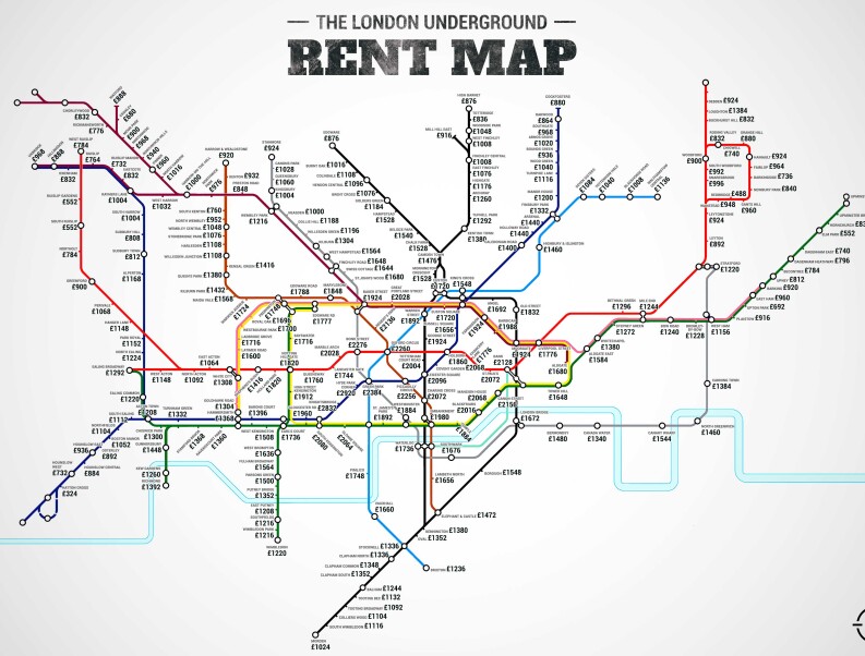 mappa affitti londra