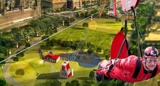 A Londra arriva la Zipline urbana più veloce al mondo